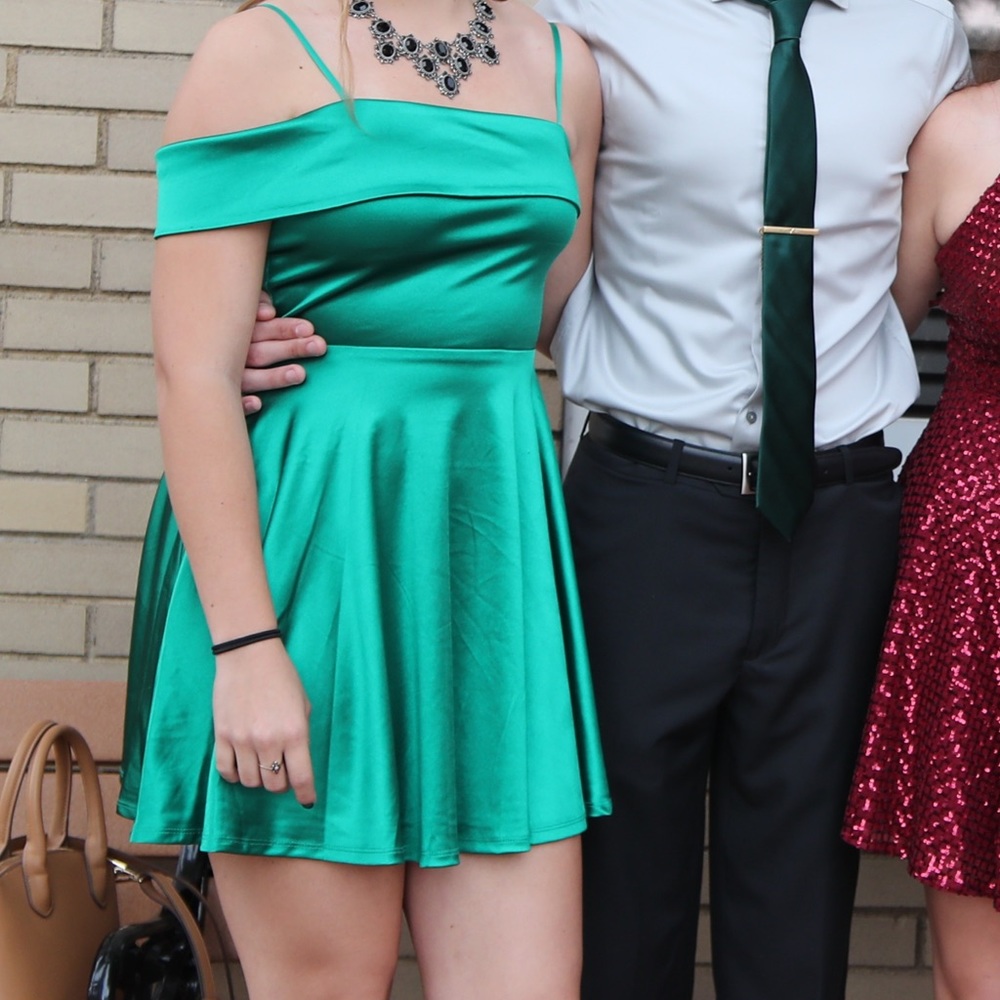 Green homecoming dress